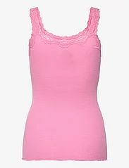 Rosemunde - Silk top w/ lace - sleeveless tops - dolly pink - 1