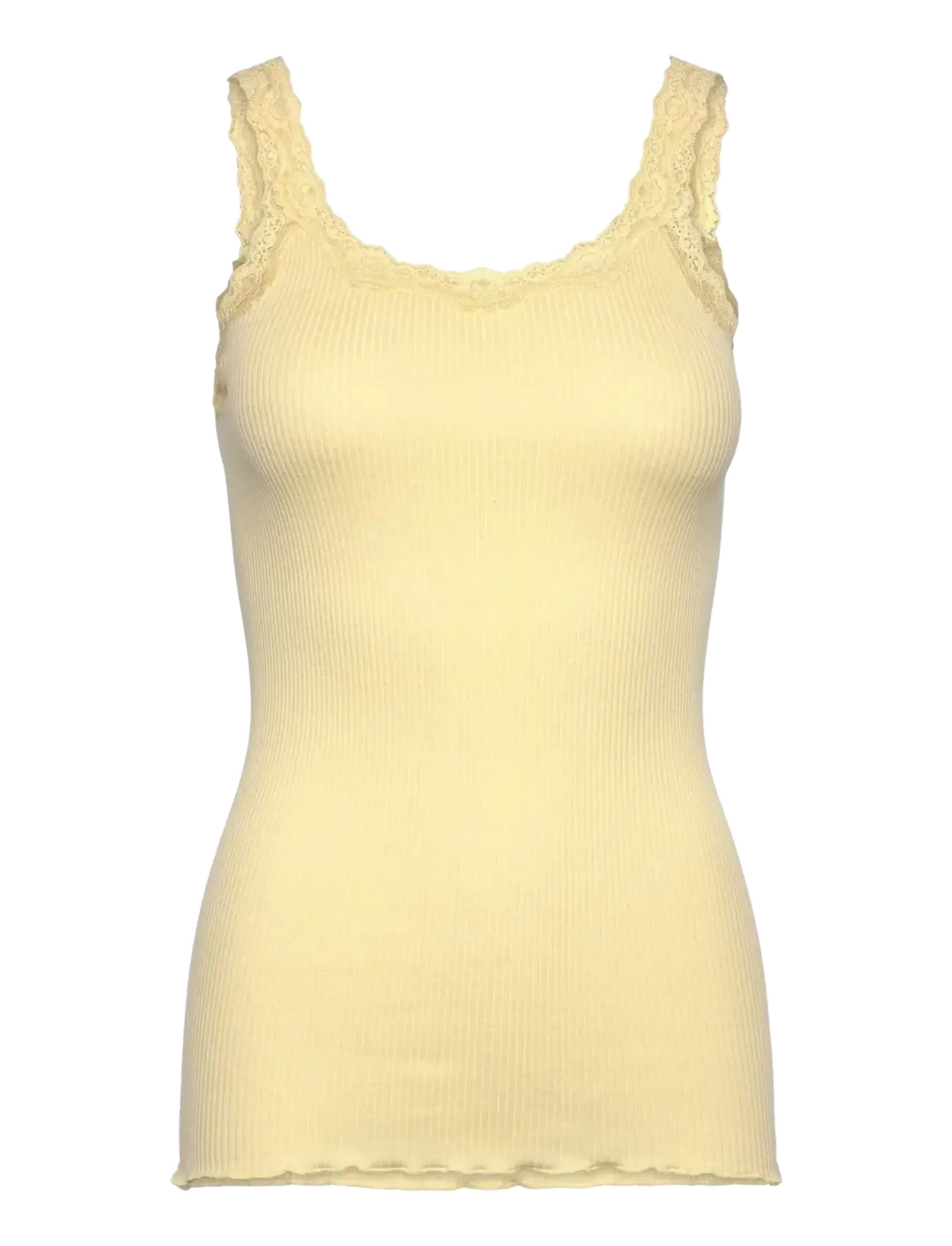 Rosemunde RWBabette Silk SL Deep Back Lace To - Rosemunde - FLAN / yellow