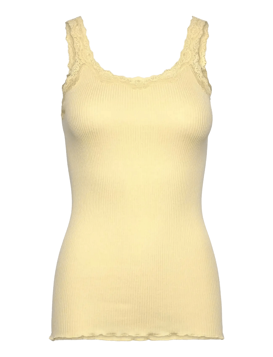 Rosemunde - RWBabette Silk SL Deep Back Lace To - Ärmellose tops - flan - 1