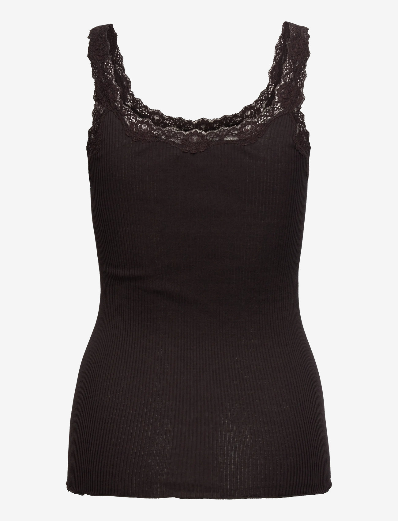 Rosemunde - RWBabette SL Deep Back Lace Top - tanktops - ganache - 1