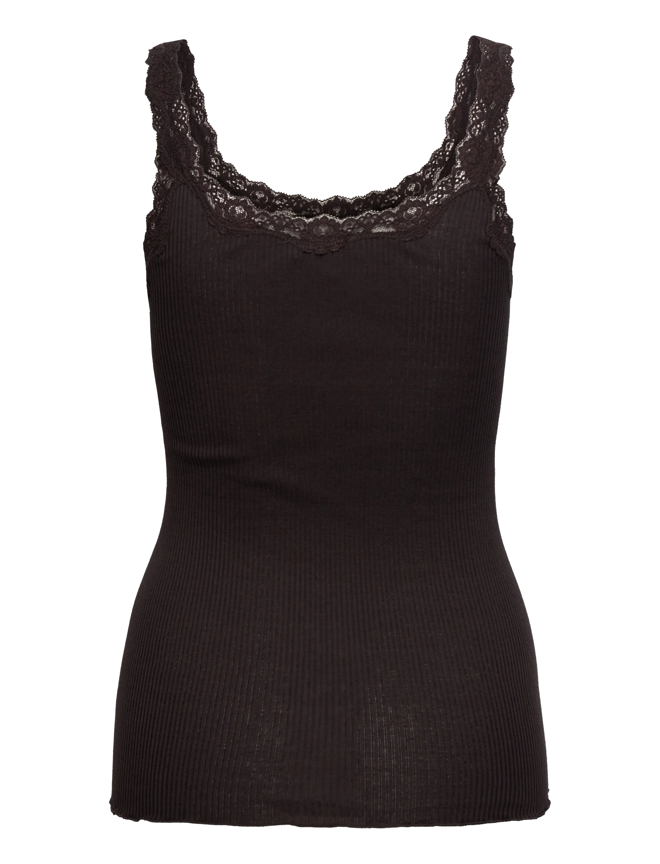 Rosemunde - RWBabette Silk SL Deep Back Lace To - Ärmellose tops - ganache - 1