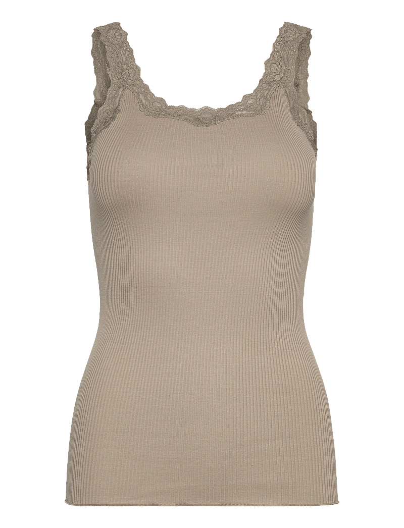 Rosemunde - RWBabette Silk SL Deep Back Lace To - linnen - laurel oak - 1