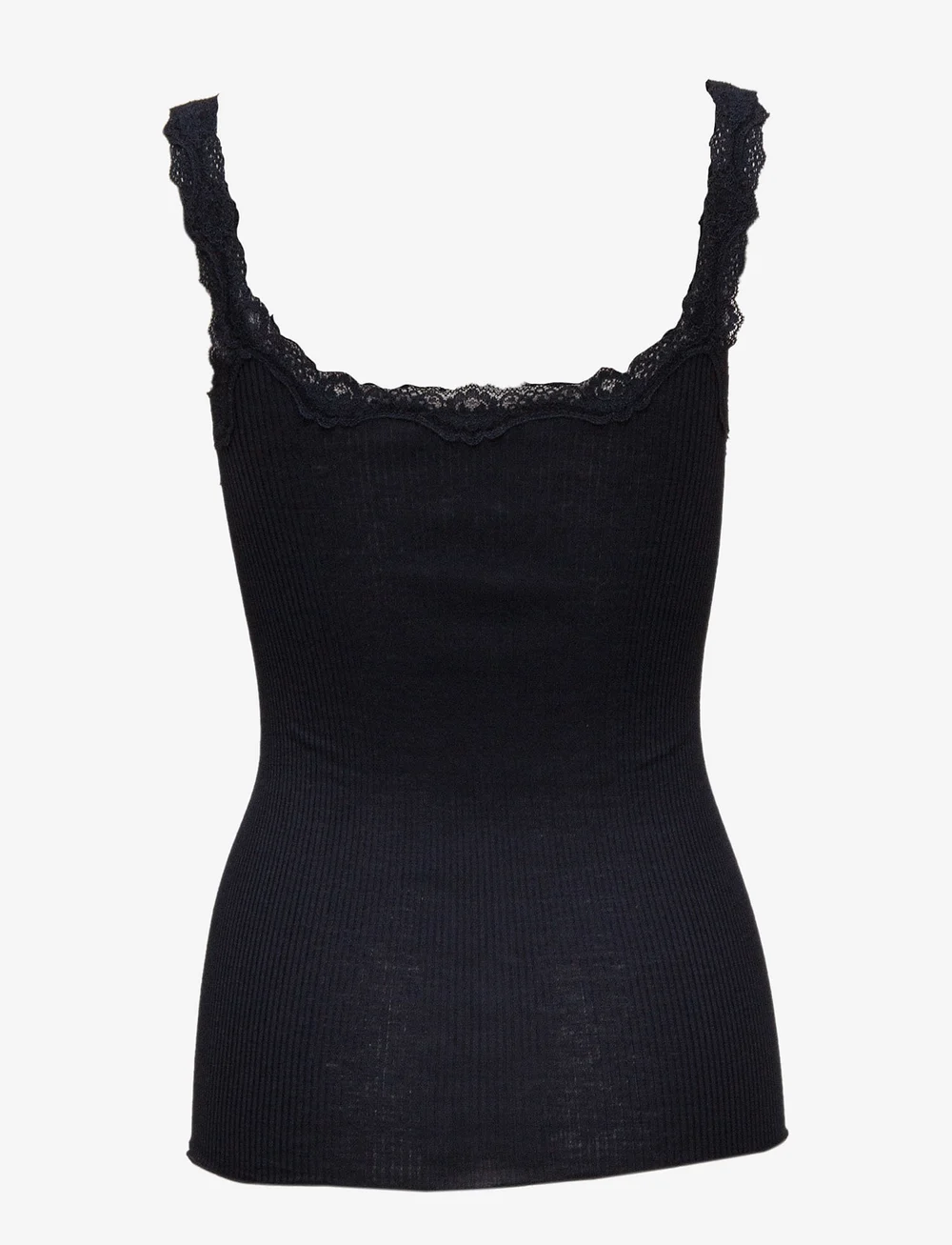 Rosemunde - Silk top w/ lace - tanktops - navy - 1