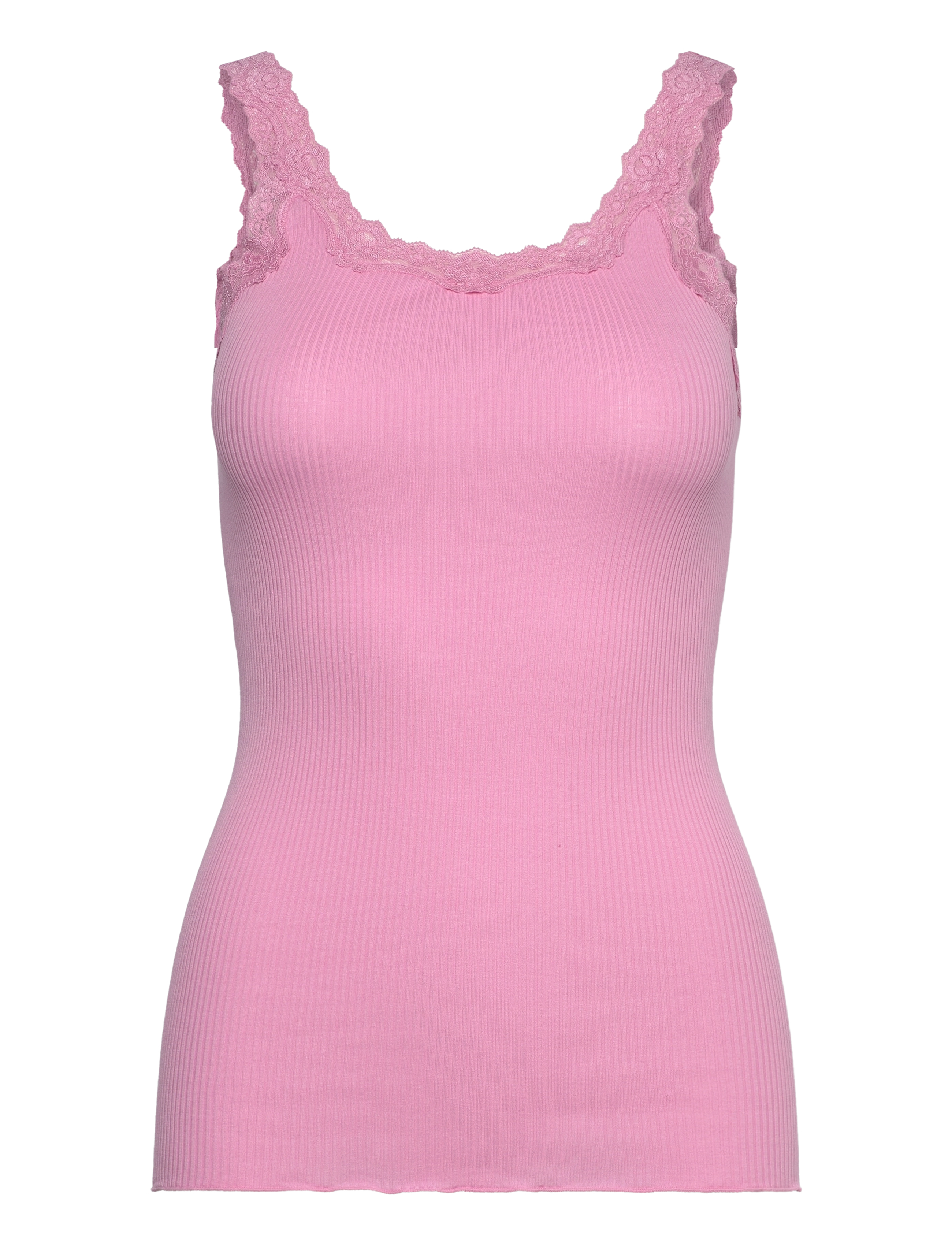 Rosemunde RWBabette Silk SL Deep Back Lace To - Rosemunde - PRISM PINK / pink/rose
