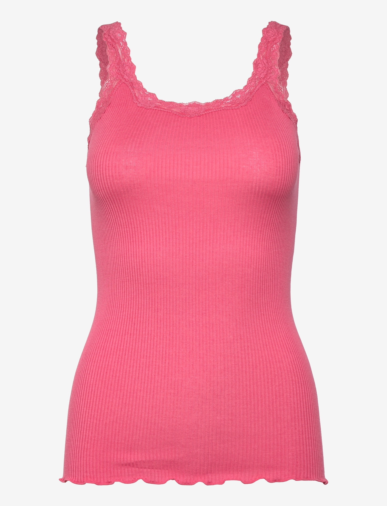 Rosemunde - RWBabette Silk SL Deep Back Lace Top - tanktops - rapture rose - 1