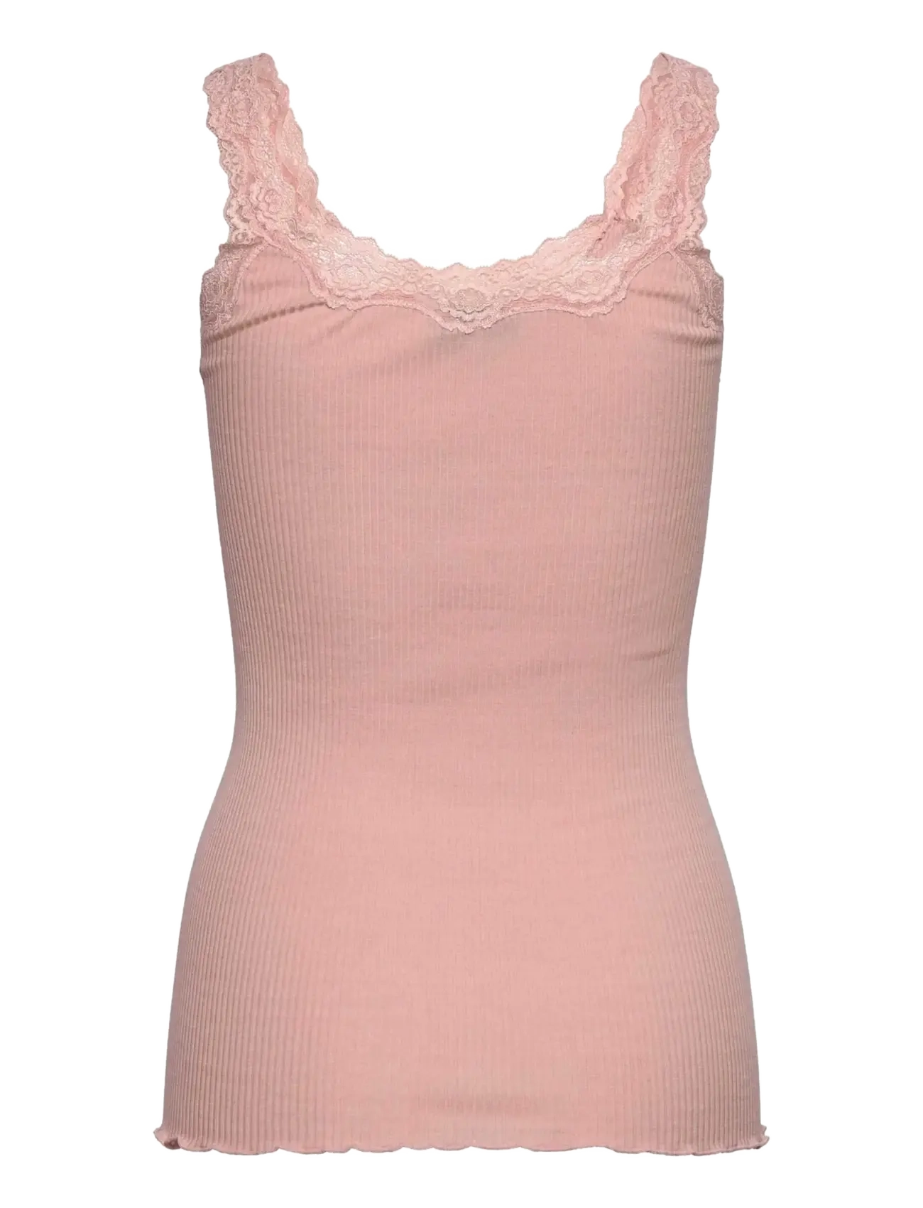Rosemunde - RWBabette Silk SL Deep Back Lace Top - tanktops - rose smoke - 1