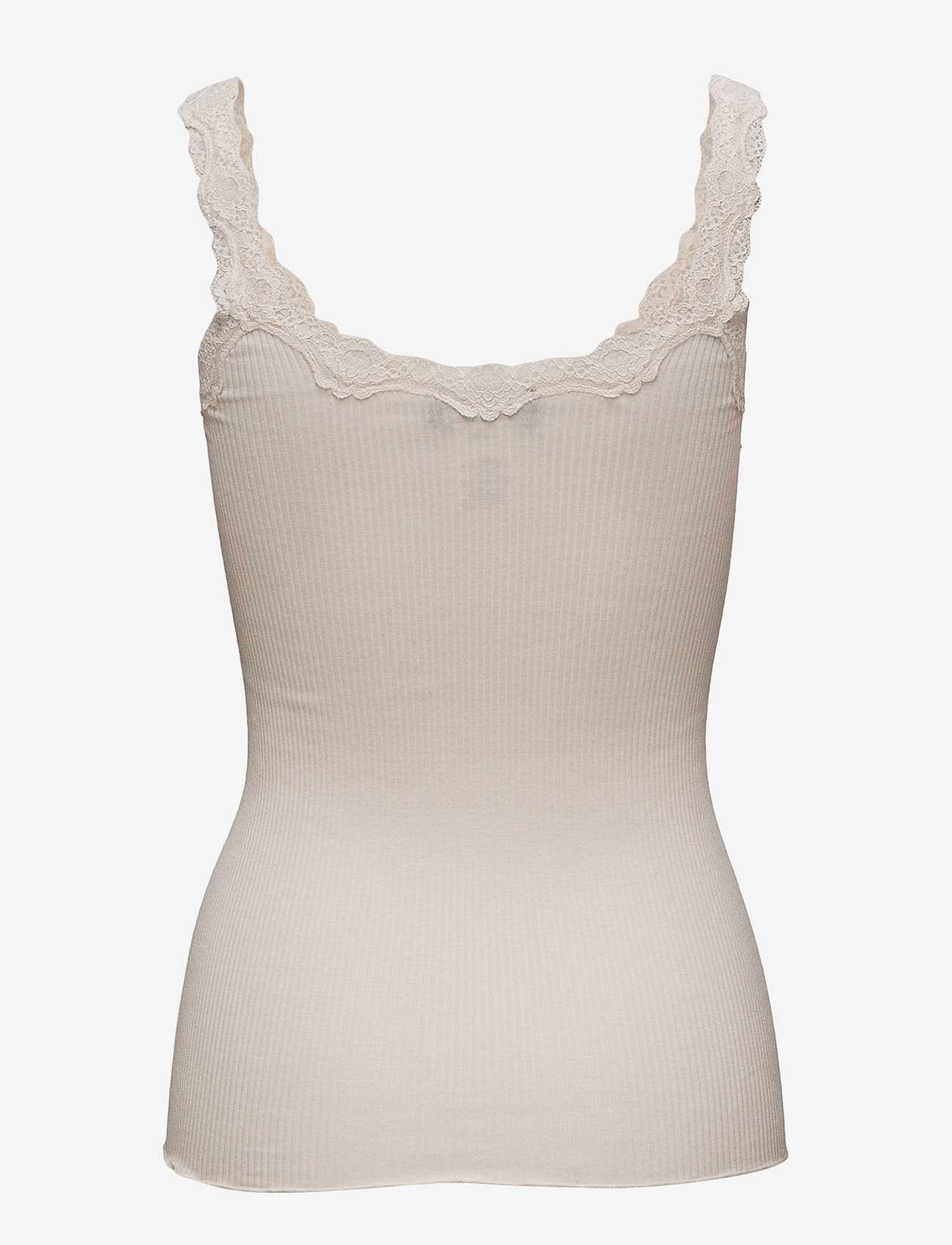 Rosemunde - RWBabette Silk SL Deep Back Lace To - linnen - soft powder - 1