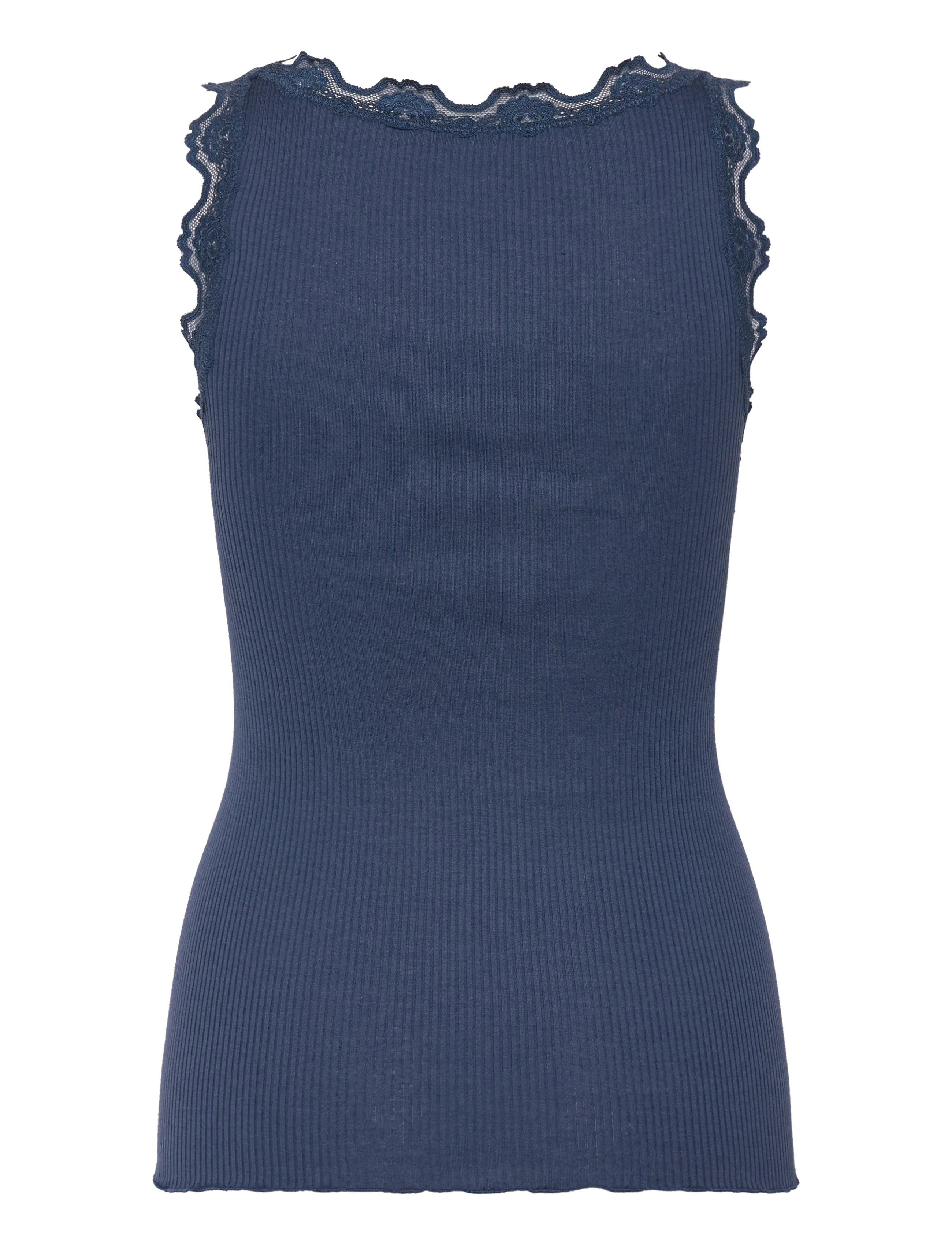 Rosemunde - RWBabette Silk SL U-neck Lace Top - Ärmellose tops - ensign blue - 1