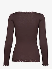 Rosemunde - Silk cardigan w/ lace - cardigans - black brown - 1