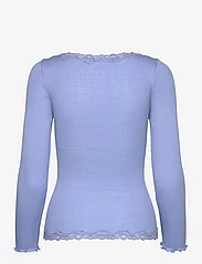 Rosemunde - Silk cardigan w/ lace - cardigans - blue heaven - 1