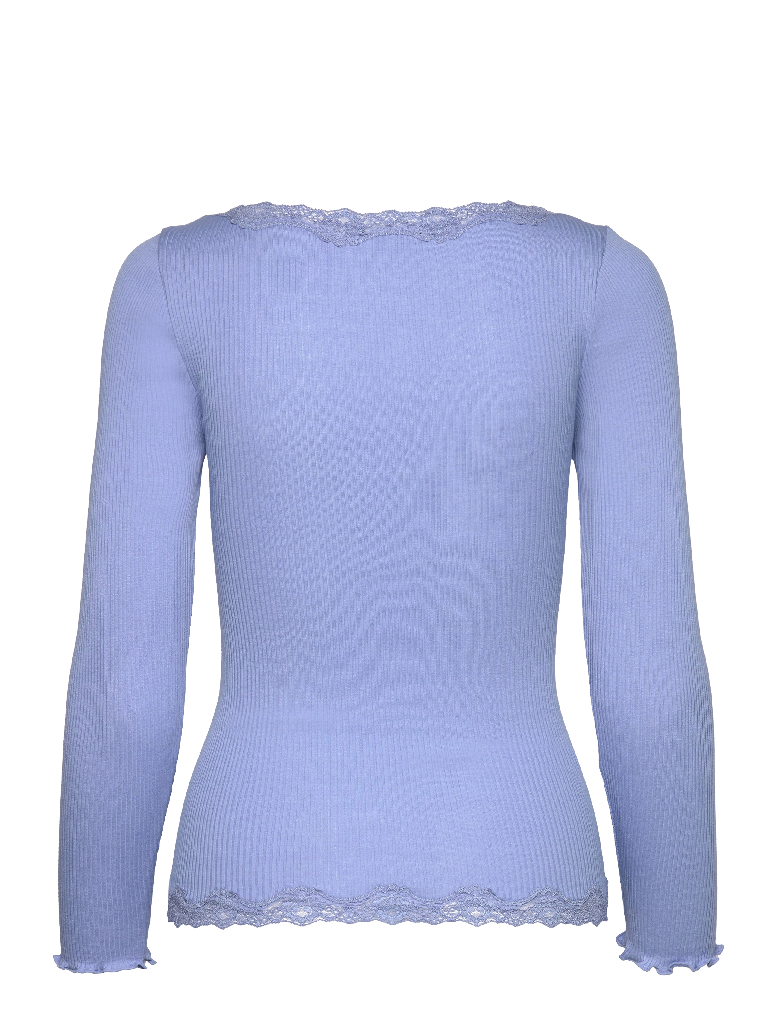 Rosemunde - RWBabette Silk LS V-neck Lace Cardi - cardigans - blue heaven - 1