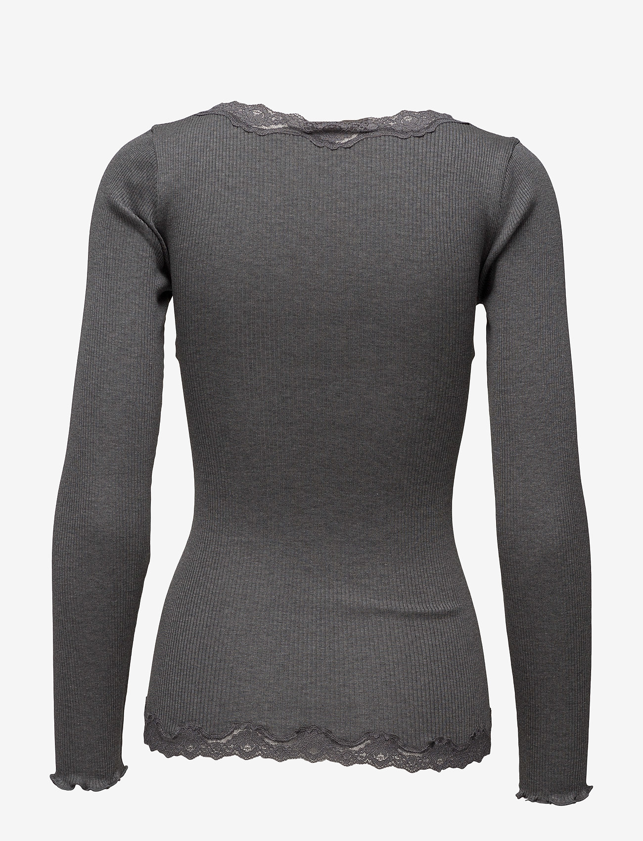 Rosemunde - Silk cardigan w/ lace - swetry rozpinane - dark grey melange - 1