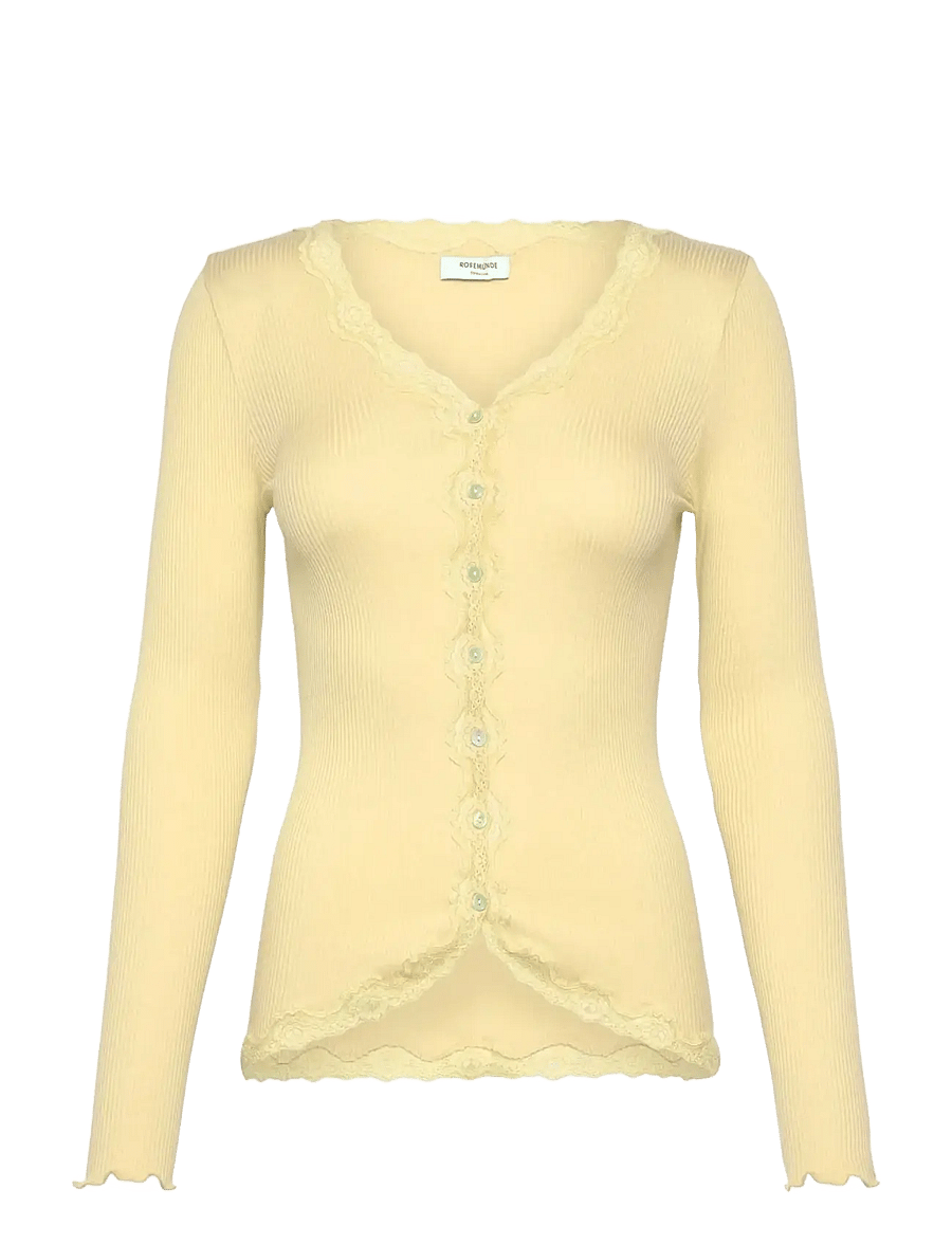 Rosemunde - RWBabette Silk LS V-neck Lace Cardigan - muotitrendit - flan - 0