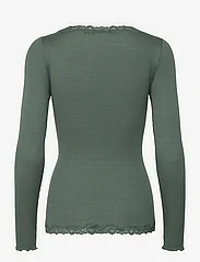 Rosemunde - Silk cardigan w/ lace - swetry rozpinane - forest - 1