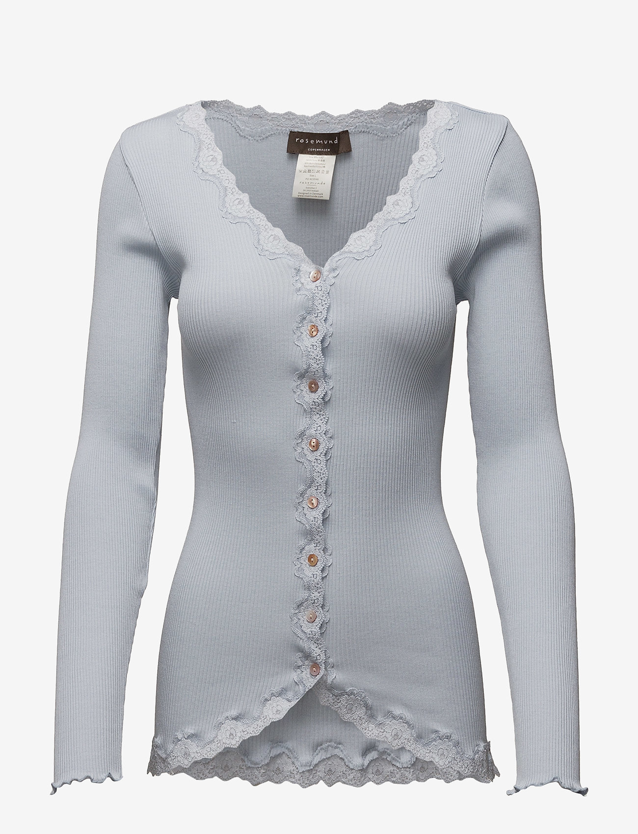 Rosemunde - Silk cardigan w/ lace - swetry rozpinane - heather sky - 0