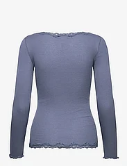 Rosemunde - Silk cardigan w/ lace - gebreide vesten - paris blue - 1