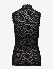 Rosemunde - Full lace top w/ buttons - linnen - black - 1