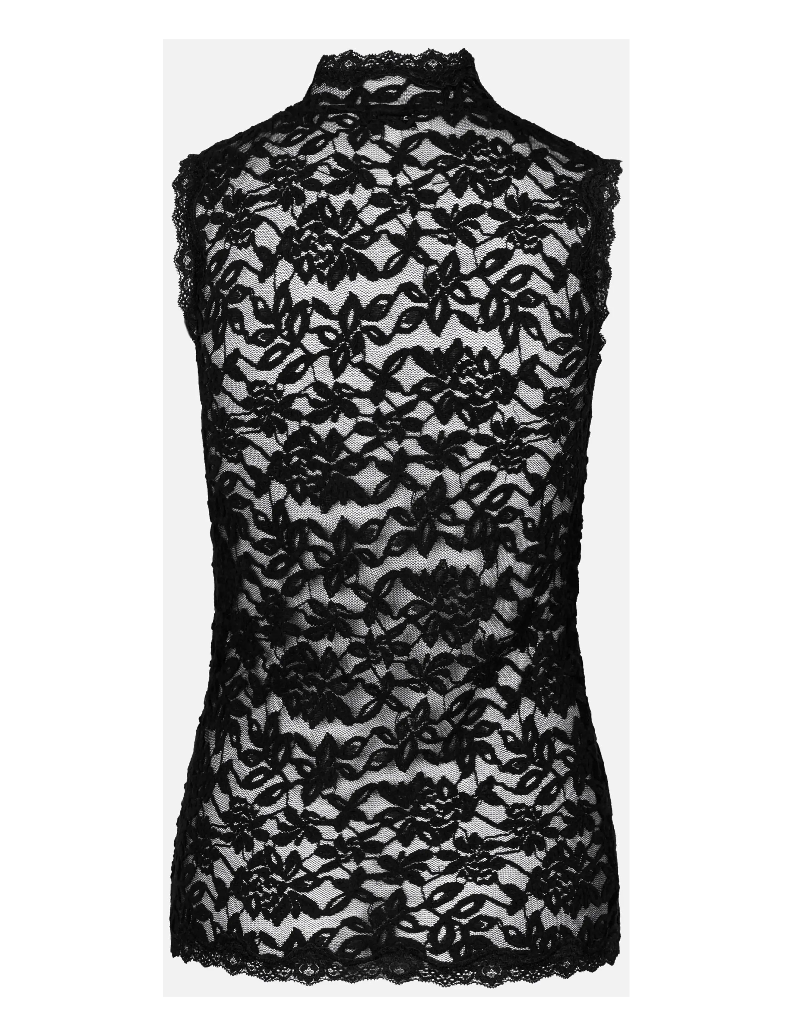 Rosemunde - Full lace top w/ buttons - black - 2