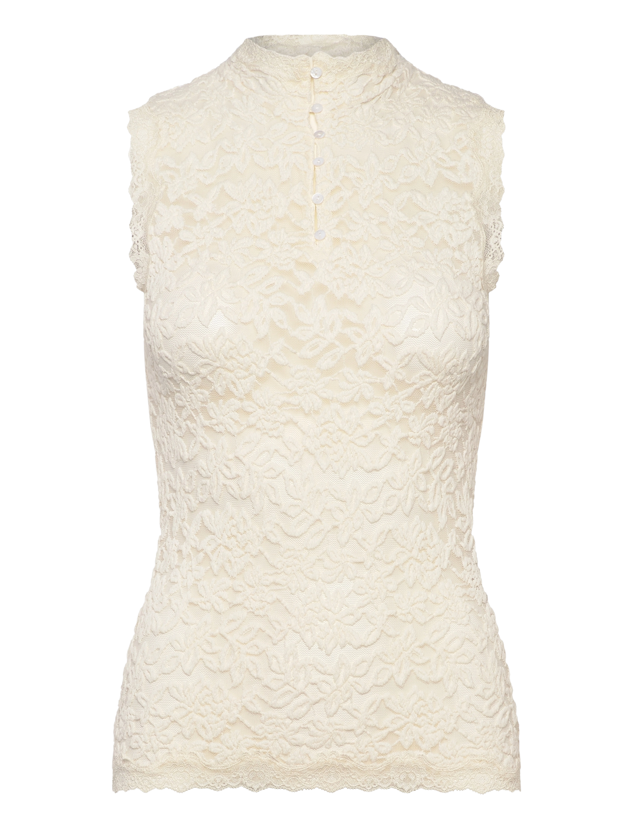 Rosemunde RWDelicia SL Regular Top - Tøj - CLOUD DANCER / cream