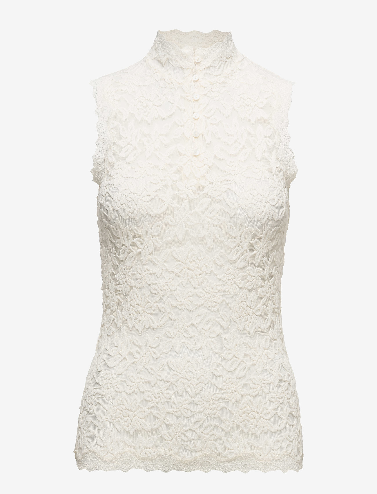 Rosemunde - Full lace top w/ buttons - tanktops - ivory - 0