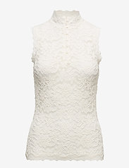 Rosemunde - Full lace top w/ buttons - mouwloze tops - ivory - 0