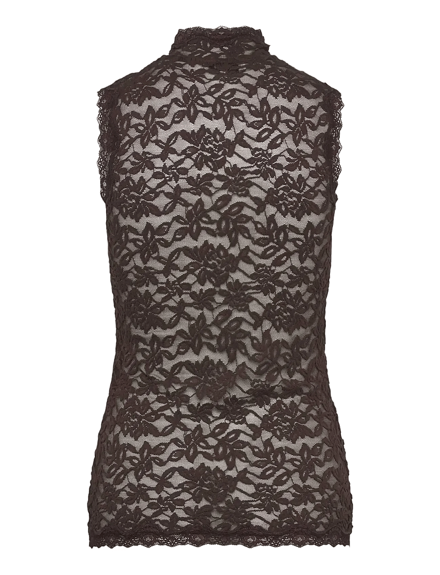 Rosemunde - RWDelicia SL Lace Top - Ärmellose tops - mole - 1