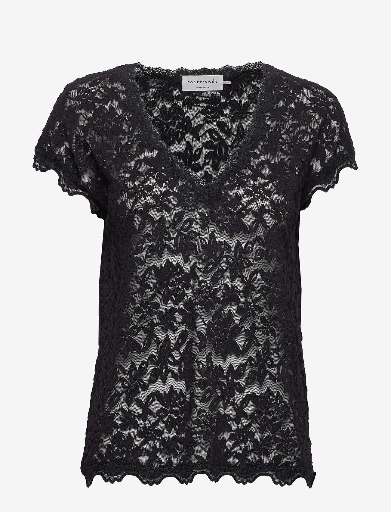 Rosemunde T-shirt ss - Kläder - BLACK / black