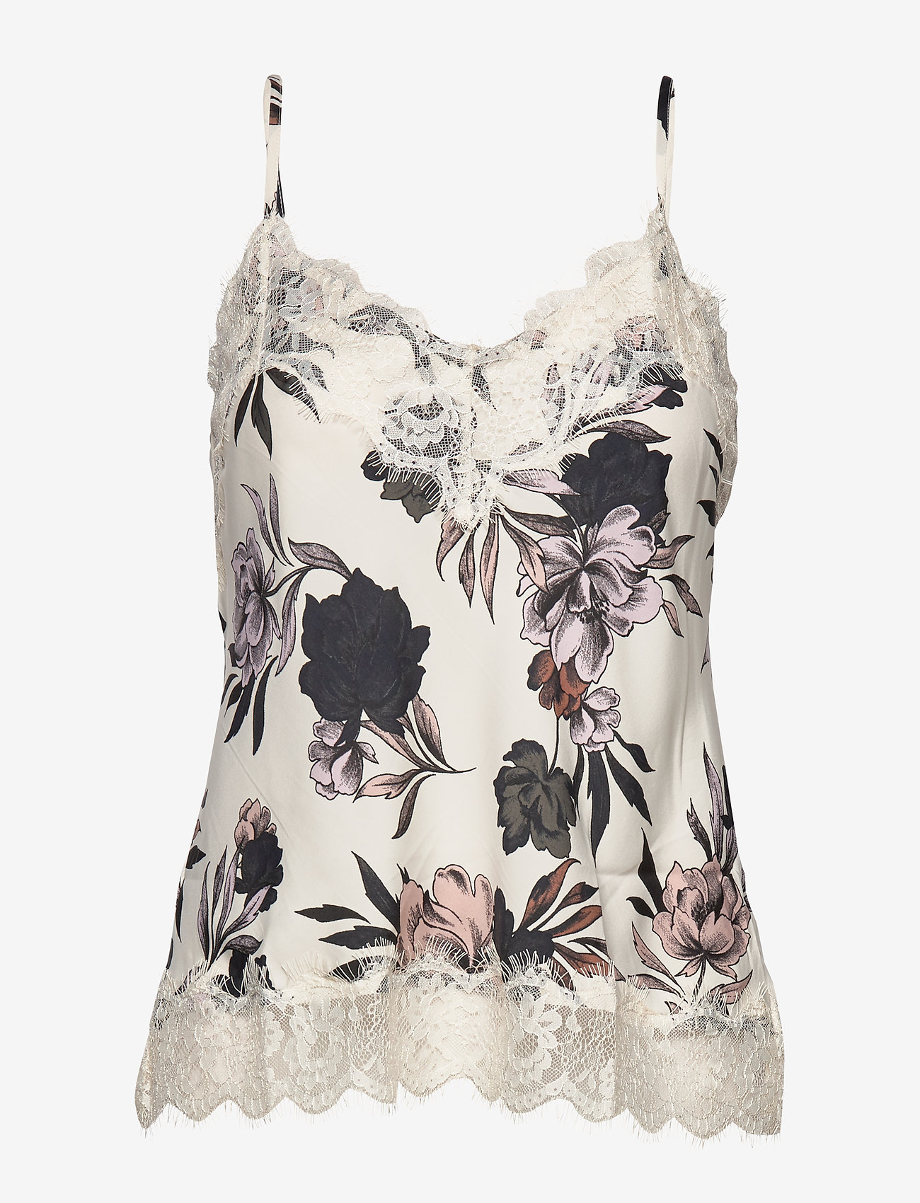 Rosemunde - Strap top - ivory spring blossom print - 0