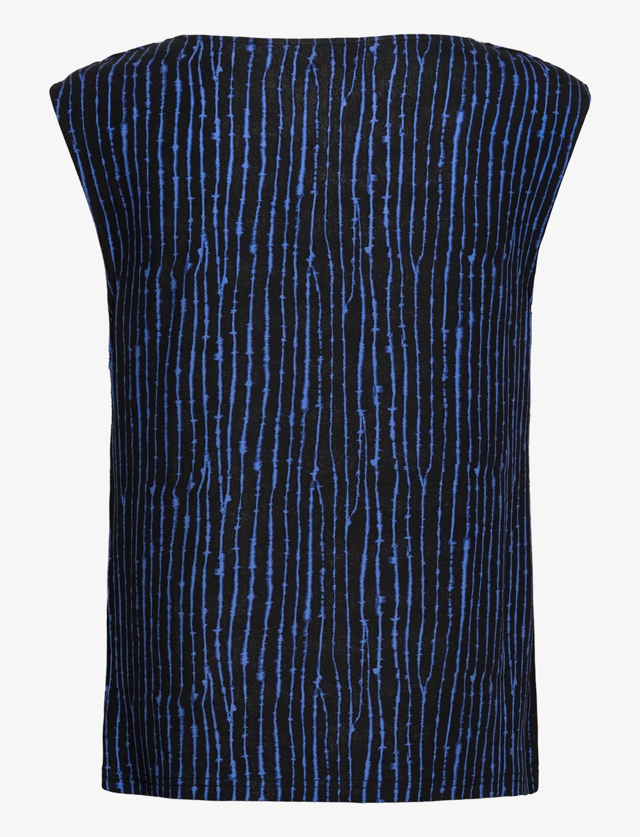 Rosemunde - Viscose t-shirt - laveste priser - blue uneven stripe print - 1