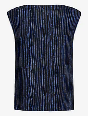 Rosemunde - Viscose t-shirt - mouwloze tops - blue uneven stripe print - 1