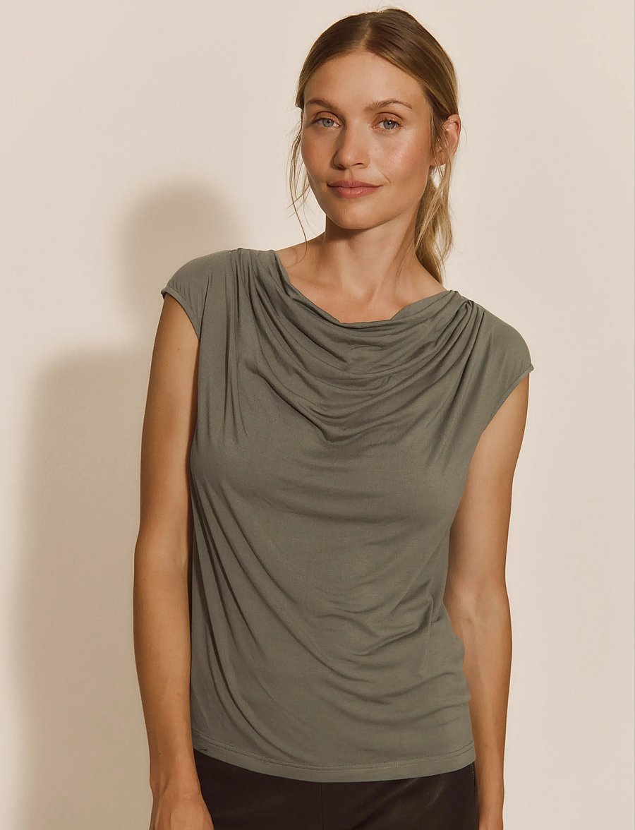 Rosemunde - RWBiarritz SS Waterfall T-shirt - t-shirts - balsam green - 0