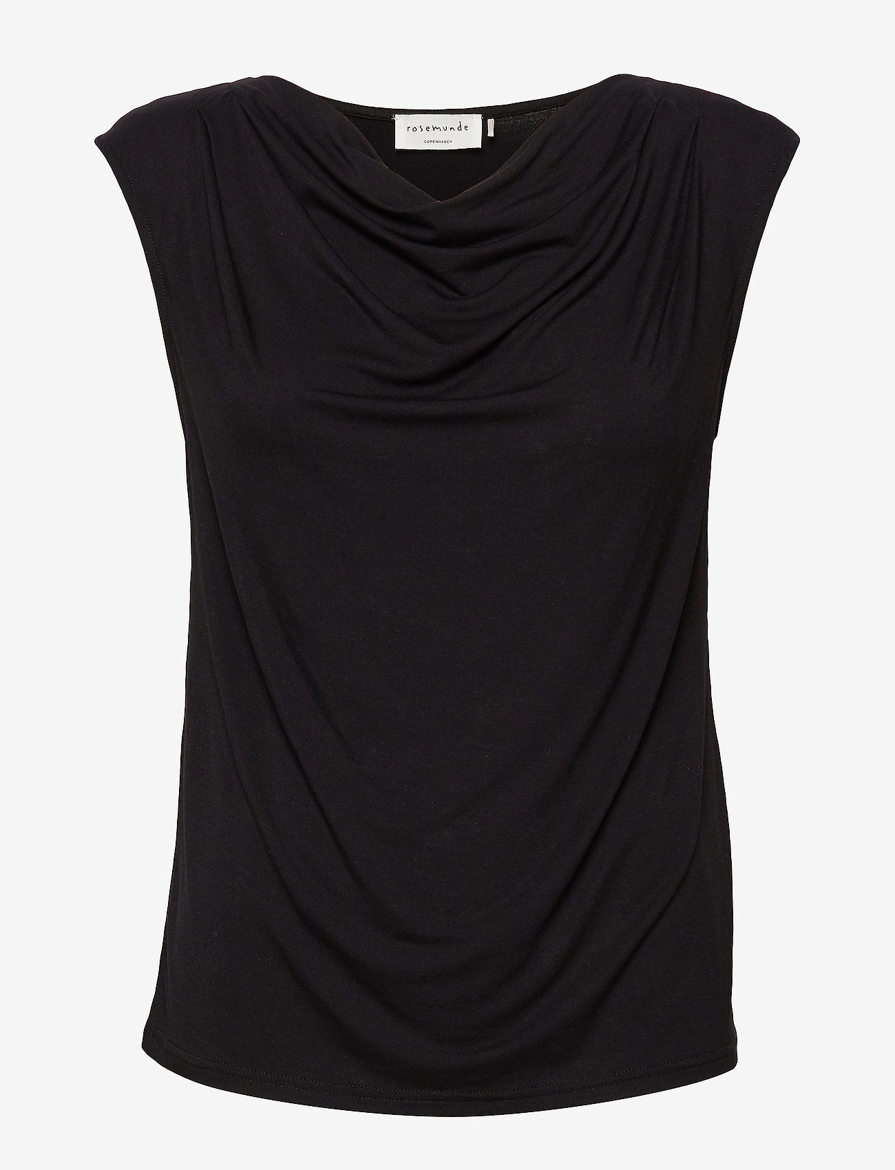 Rosemunde - Viscose t-shirt - ermeløse topper - black - 0