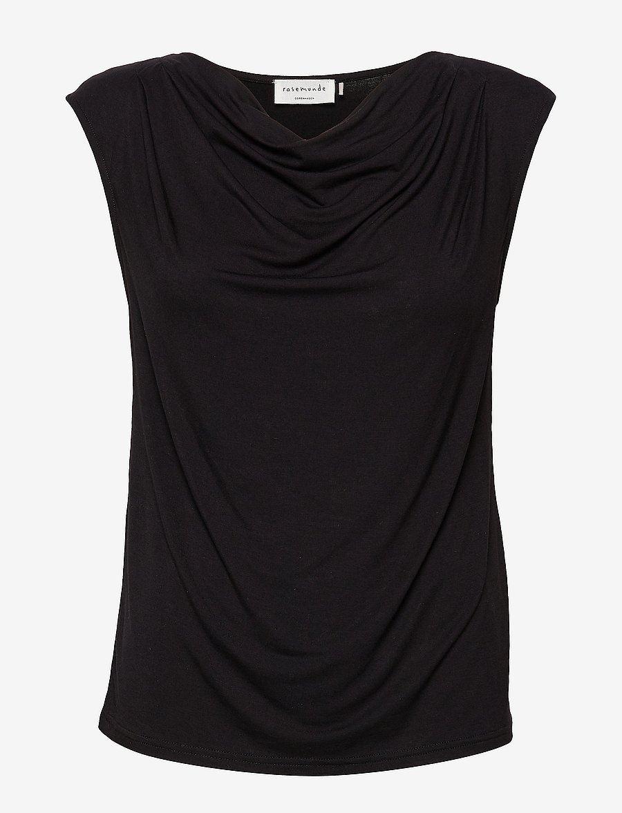 Rosemunde - RWBiarritz SS Waterfall T-shirt - t-shirts - black - 0