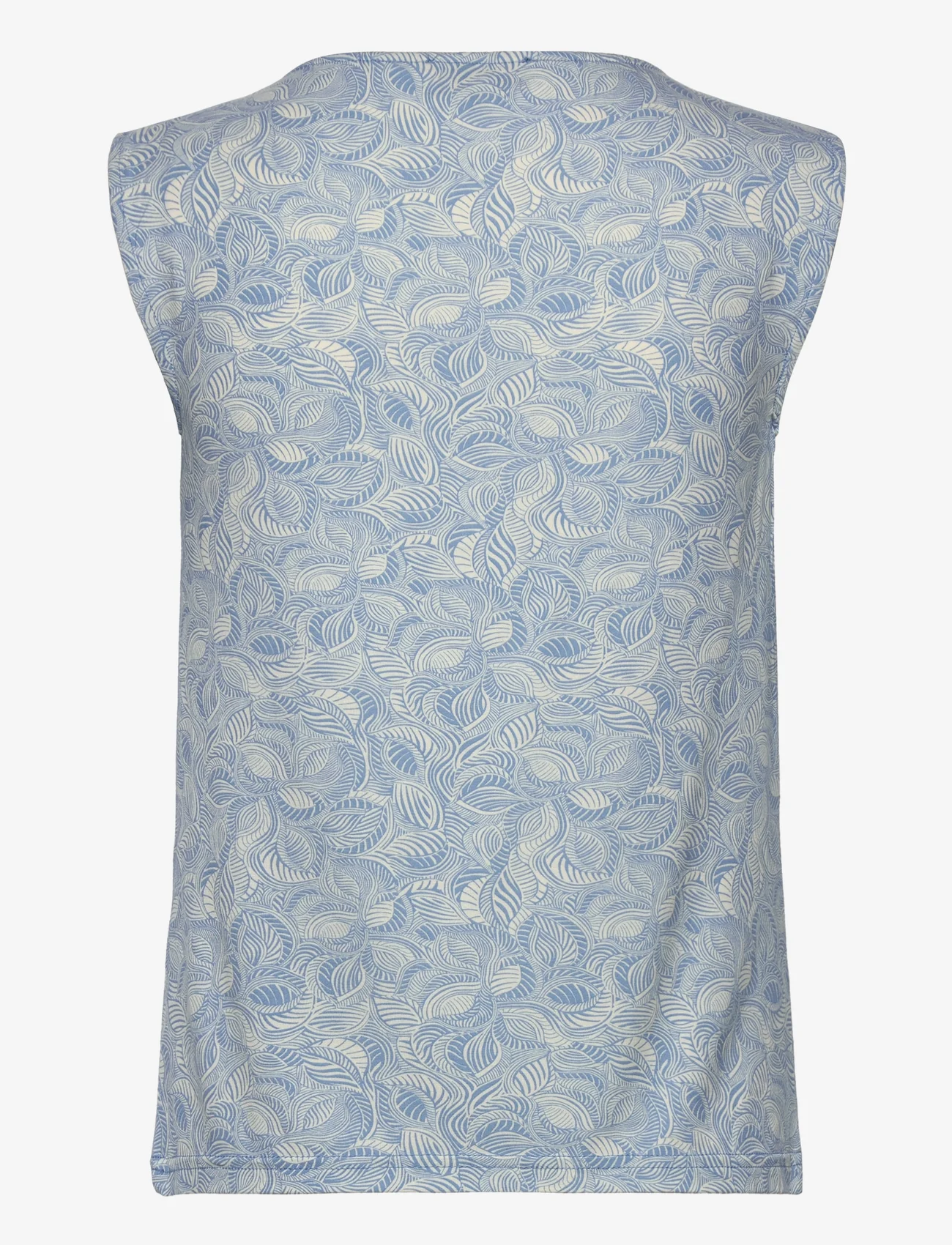 Rosemunde - Viscose t-shirt - laveste priser - blue leaf print - 1