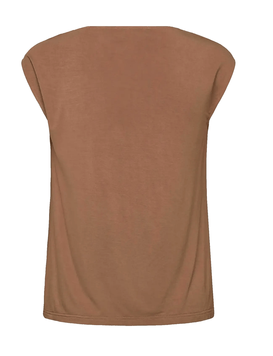 Rosemunde - RWBiarritz SS Waterfall T-shirt - t-särgid - coca mocha - 1