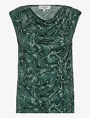 Rosemunde - Viscose t-shirt - mouwloze tops - eucalyptus swirl print - 0