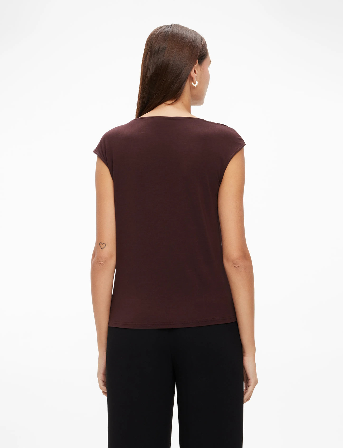 Rosemunde - RWBiarritz SS Waterfall T-shirt - t-särgid - fudge - 4