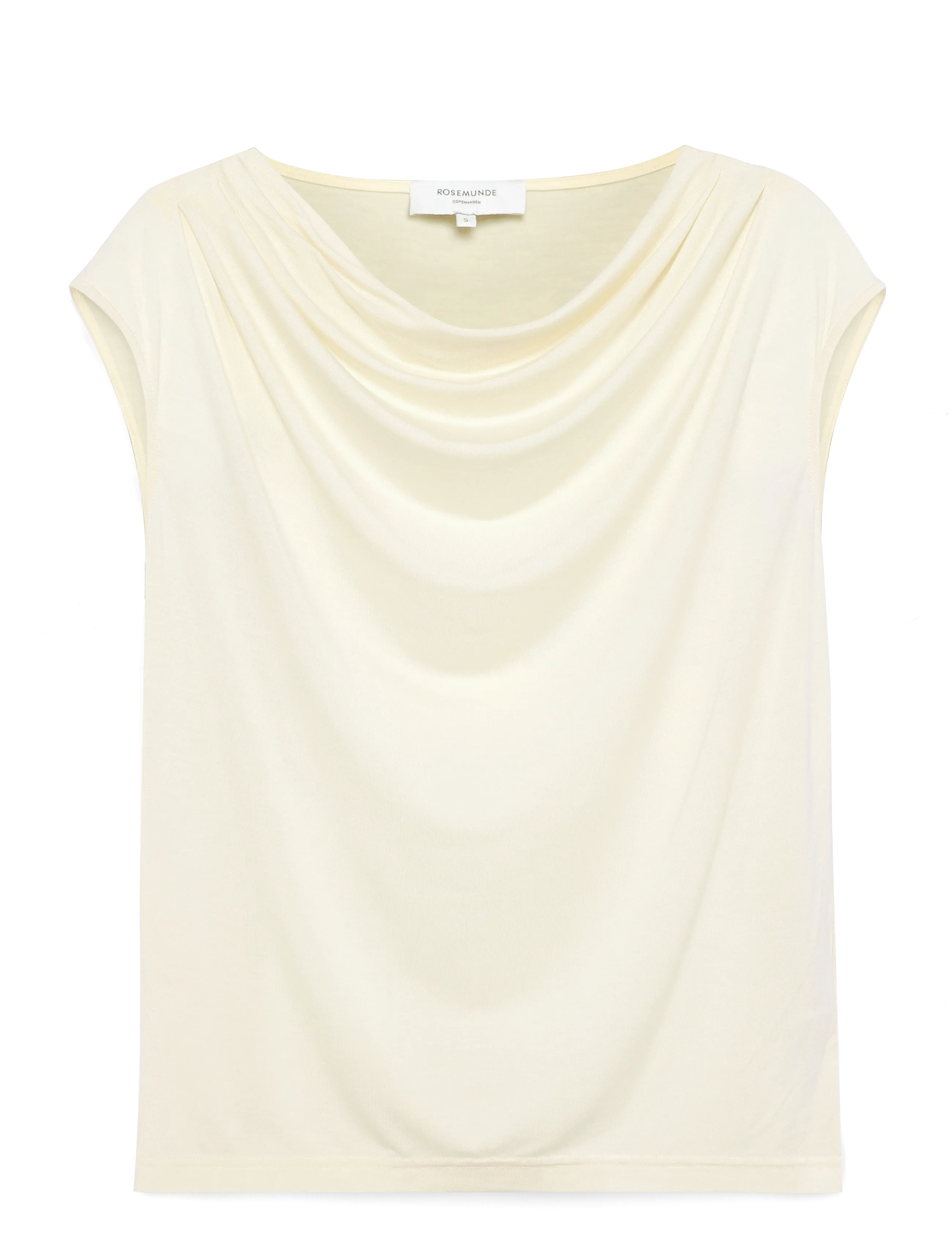 Rosemunde RWBiarritz SS Waterfall T-shirt - Tøj - IVORY / beige