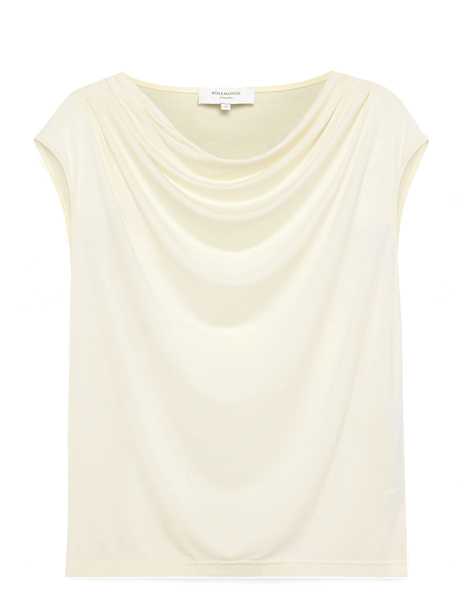 Rosemunde - RWBiarritz SS Waterfall T-shirt - t-särgid - ivory - 1