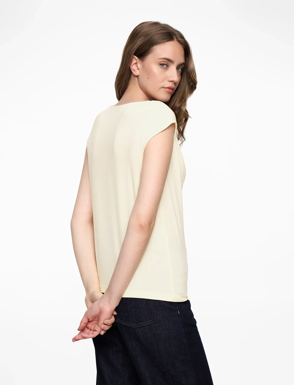 Rosemunde - RWBiarritz SS Waterfall T-shirt - linnen - ivory - 3