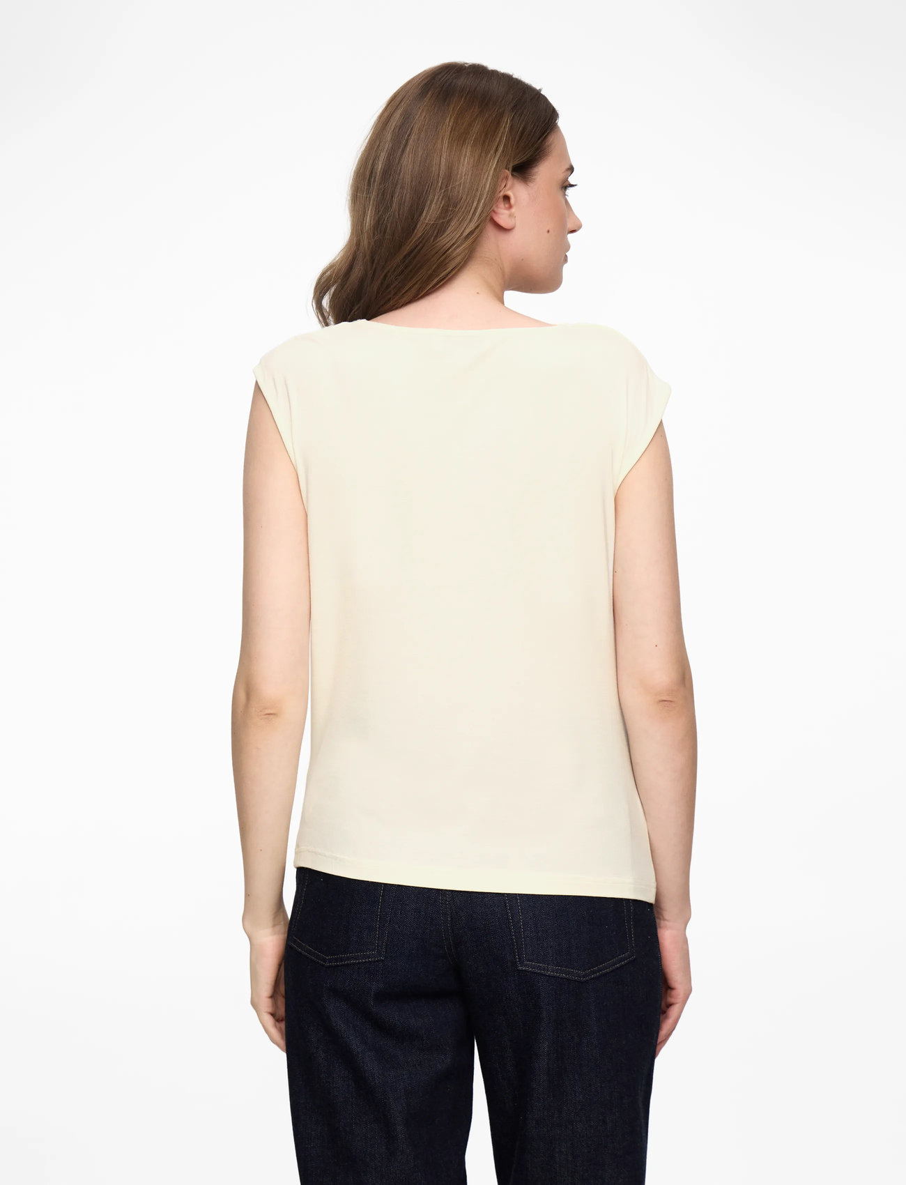 Rosemunde - RWBiarritz SS Waterfall T-shirt - tanktops - ivory - 4