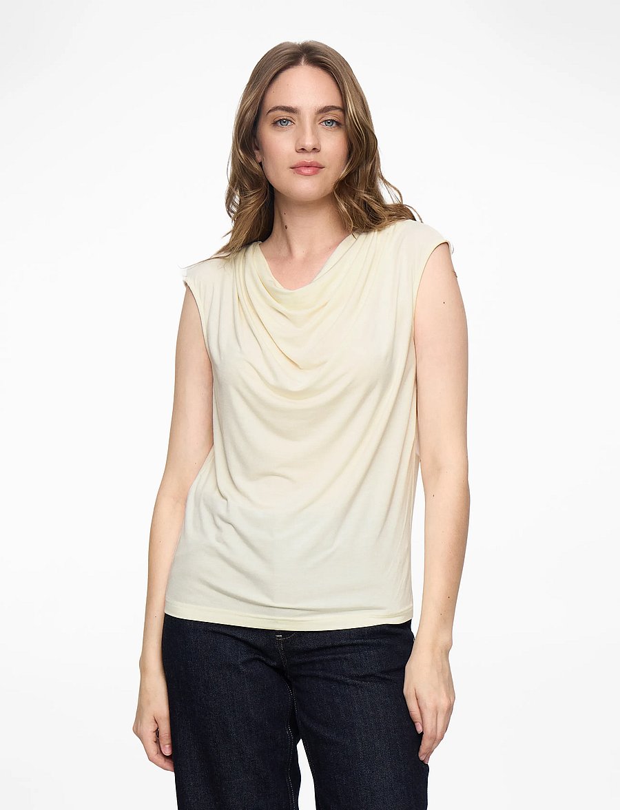 Rosemunde - RWBiarritz SS Waterfall T-shirt - t-särgid - ivory - 0