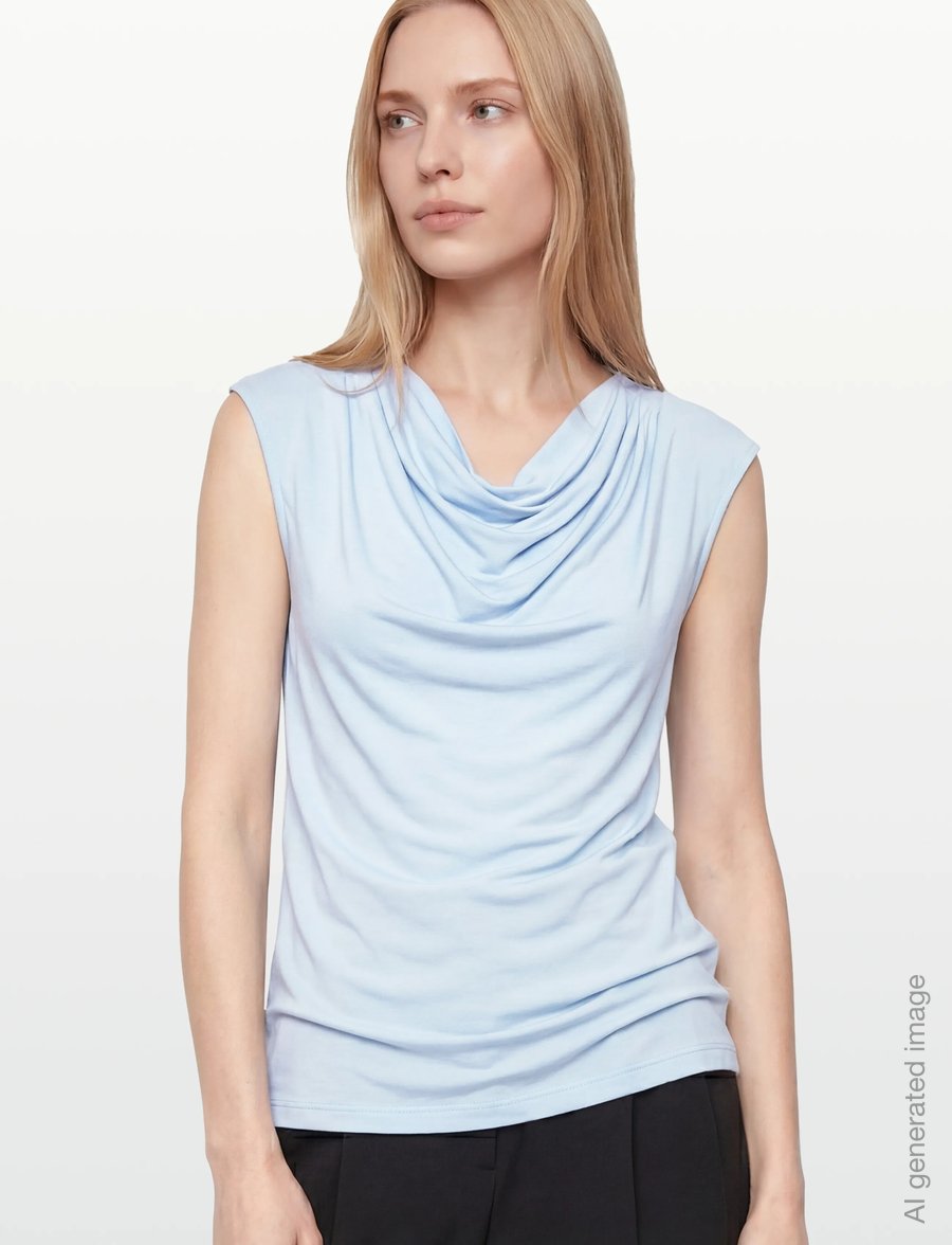 Rosemunde - RWBiarritz SS Waterfall T-shirt - t-shirts - nantucket blue - 3
