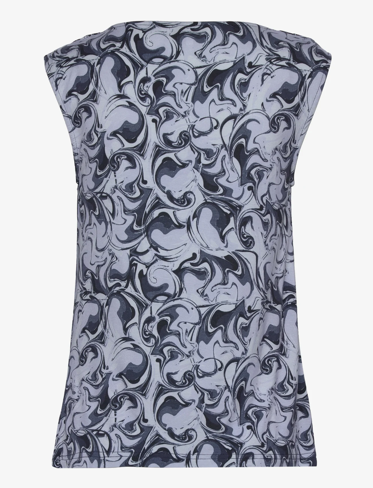 Rosemunde - Viscose t-shirt - laveste priser - navy swirl print - 1