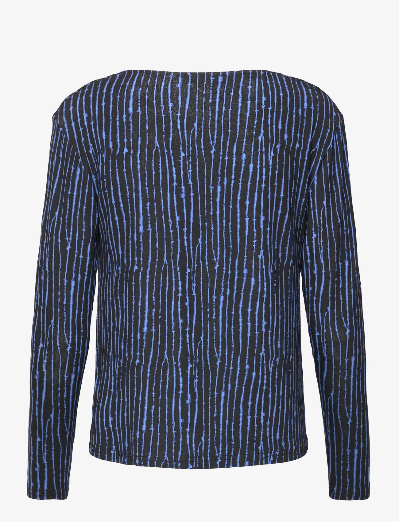 Rosemunde - Viscose t-shirt - topy z długimi rękawami - blue uneven stripe print - 1