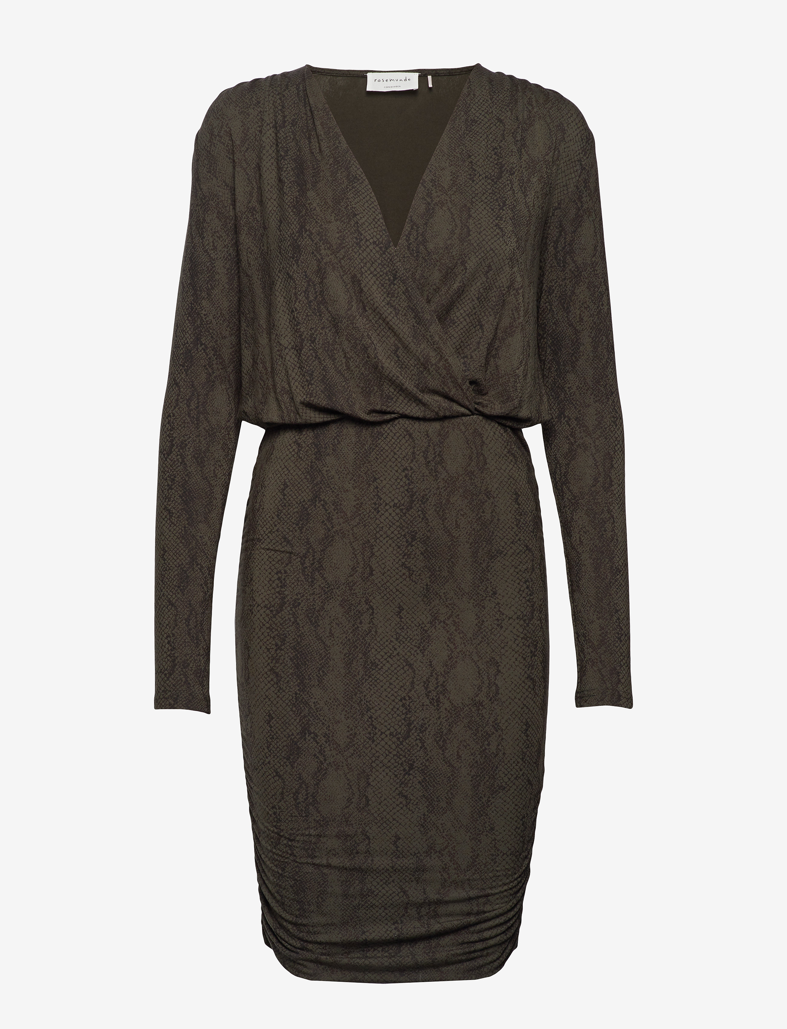 Rosemunde - Dress ls - green python print - 1