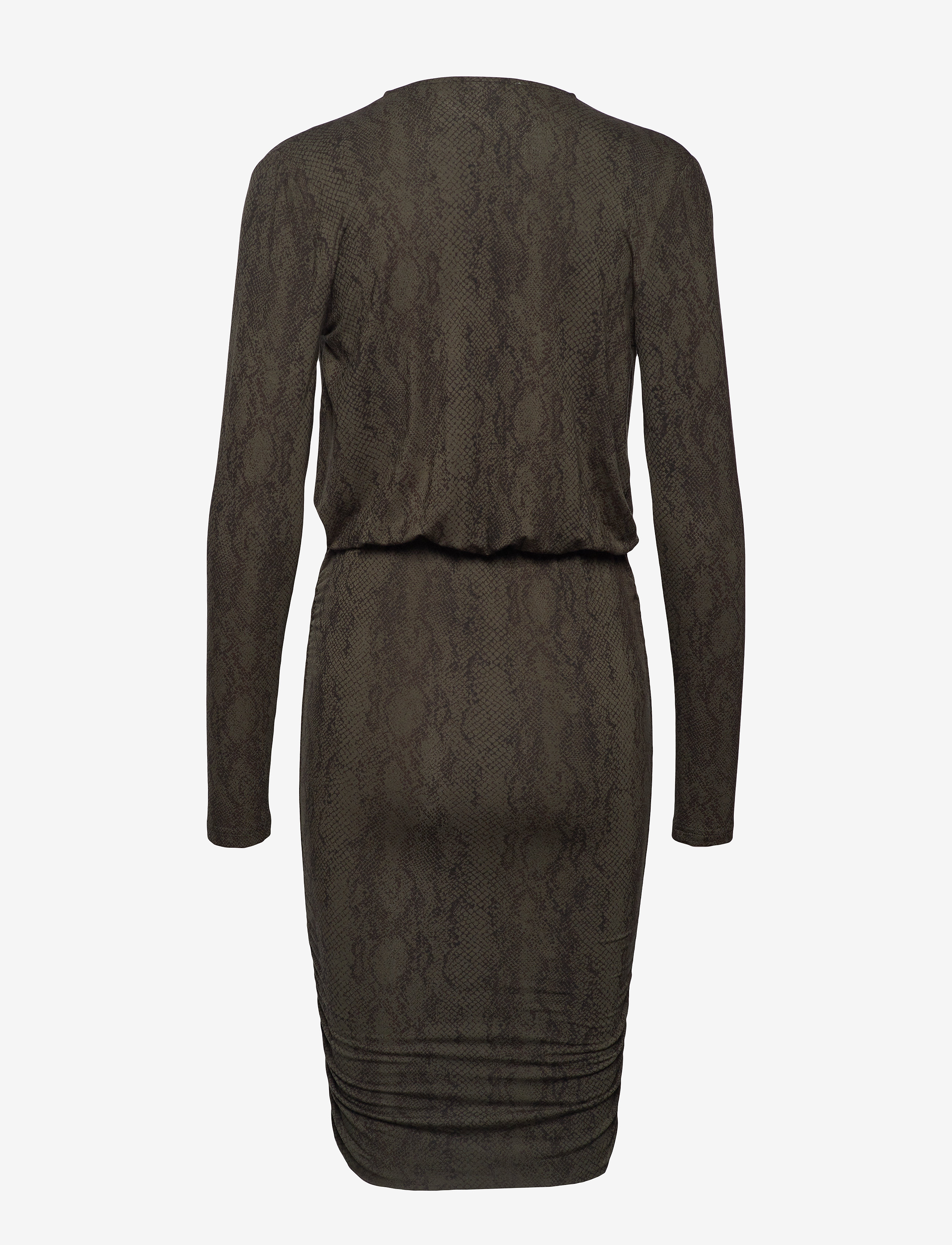 Rosemunde - Dress ls - green python print - 2