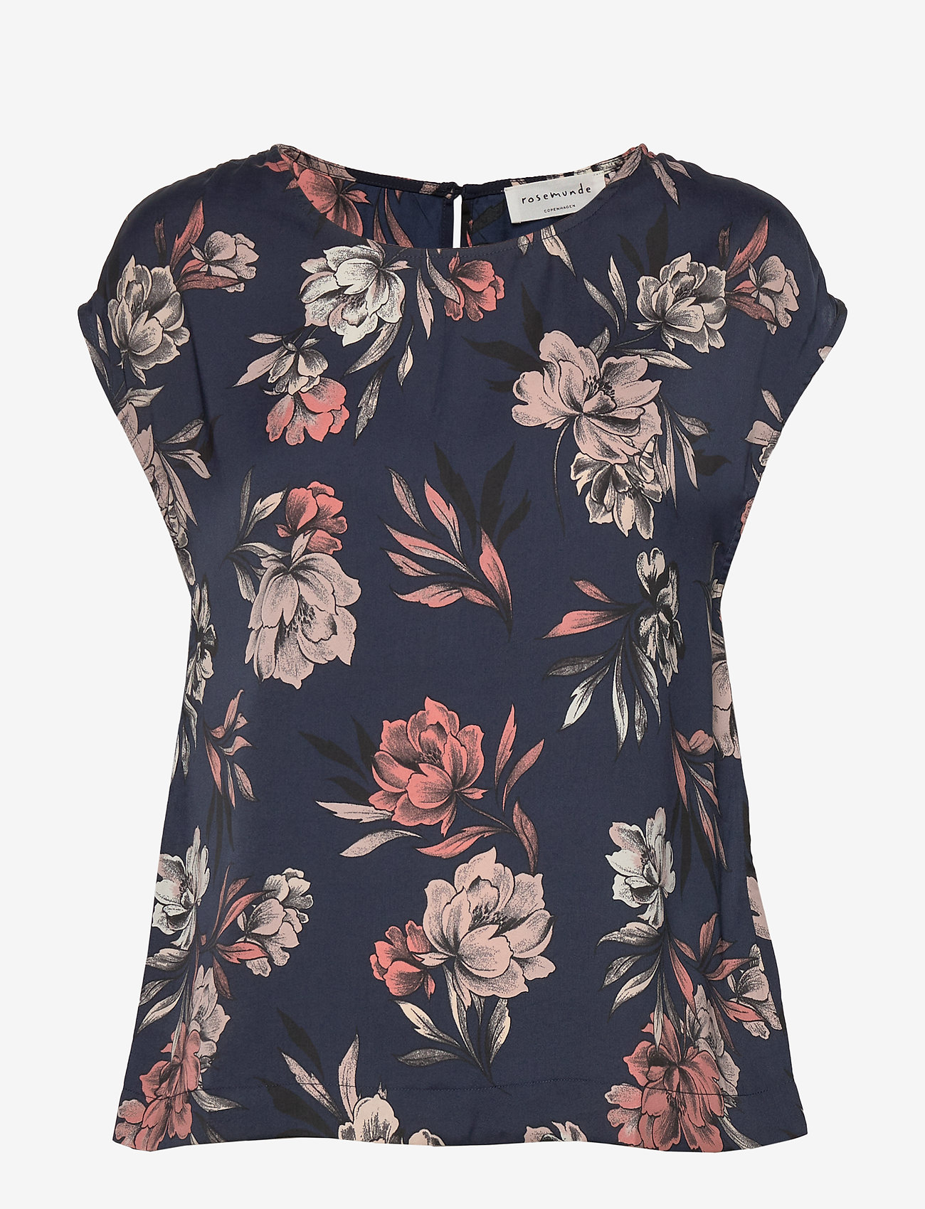 Blouse ss - NAVY SPRING BLOSSOM PRINT