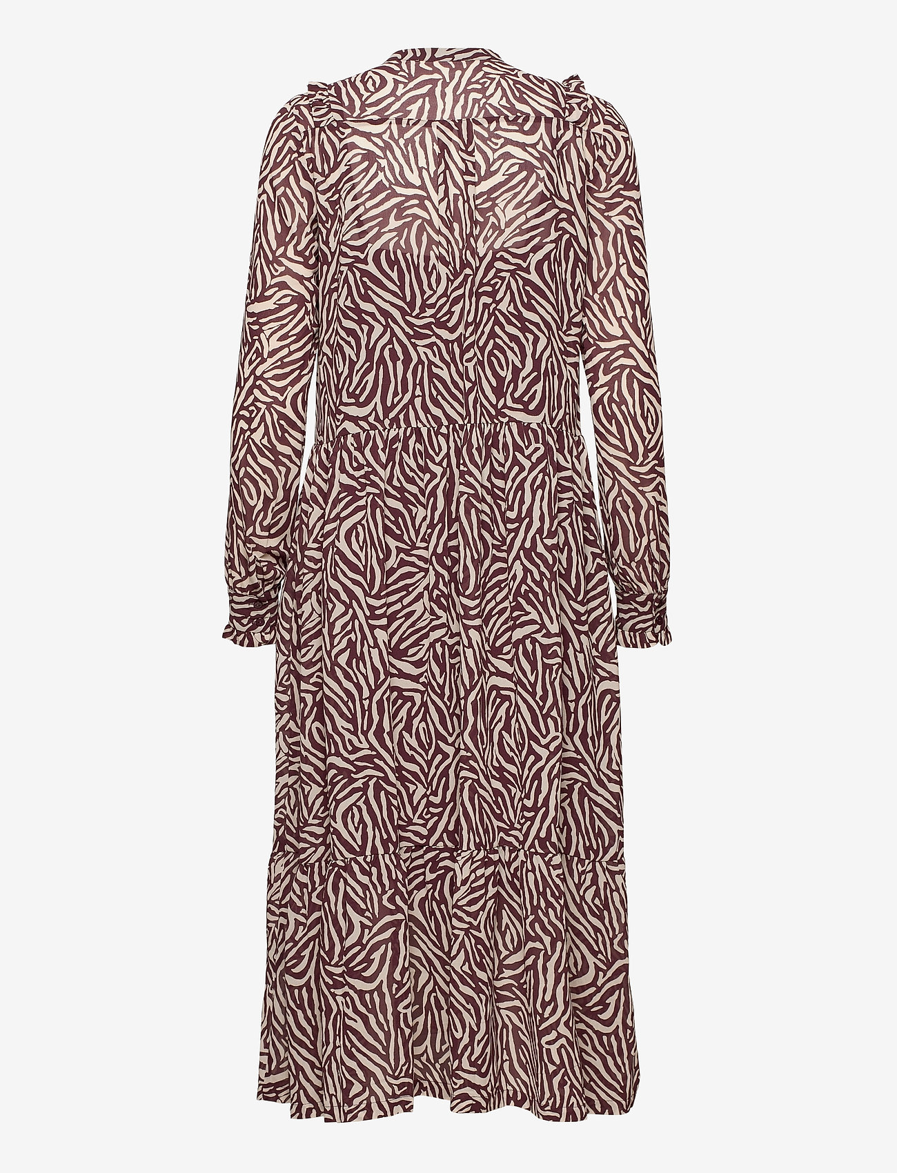 Rosemunde - Dress ls - grape zebra print - 1