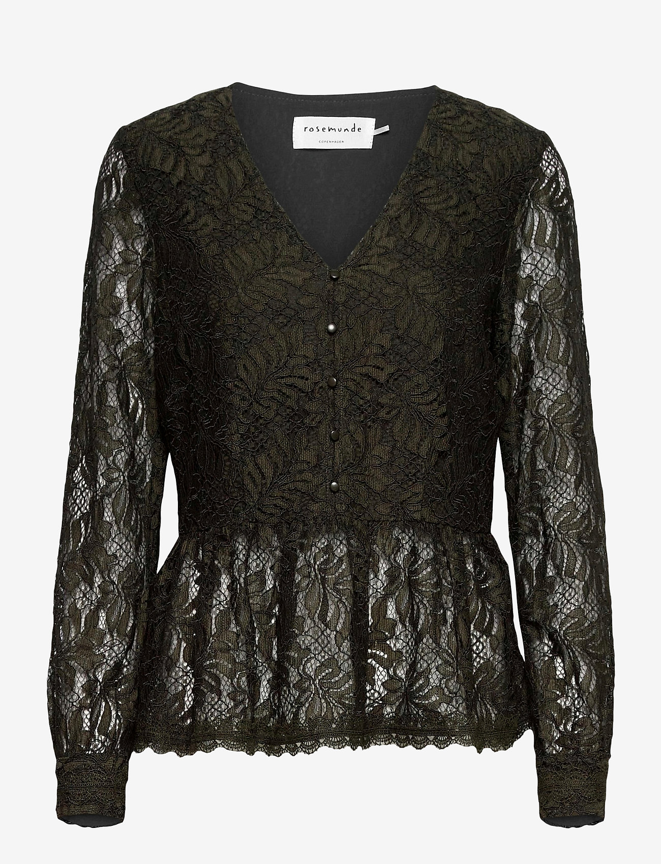 Rosemunde - Blouse ls - black green - 0